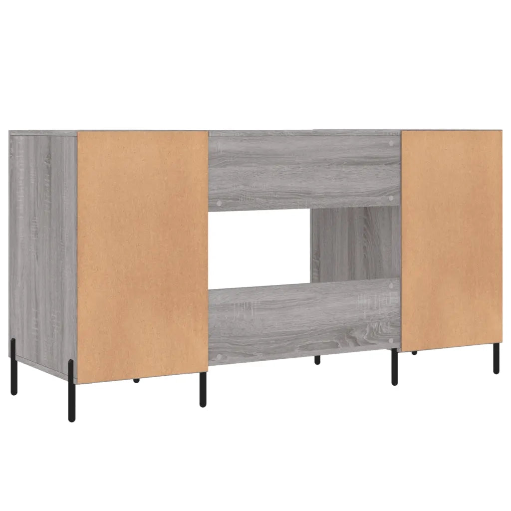 Scrivania | Tavolo da Ufficio Grigio Sonoma 140x50x75 cm in Legno Multistrato