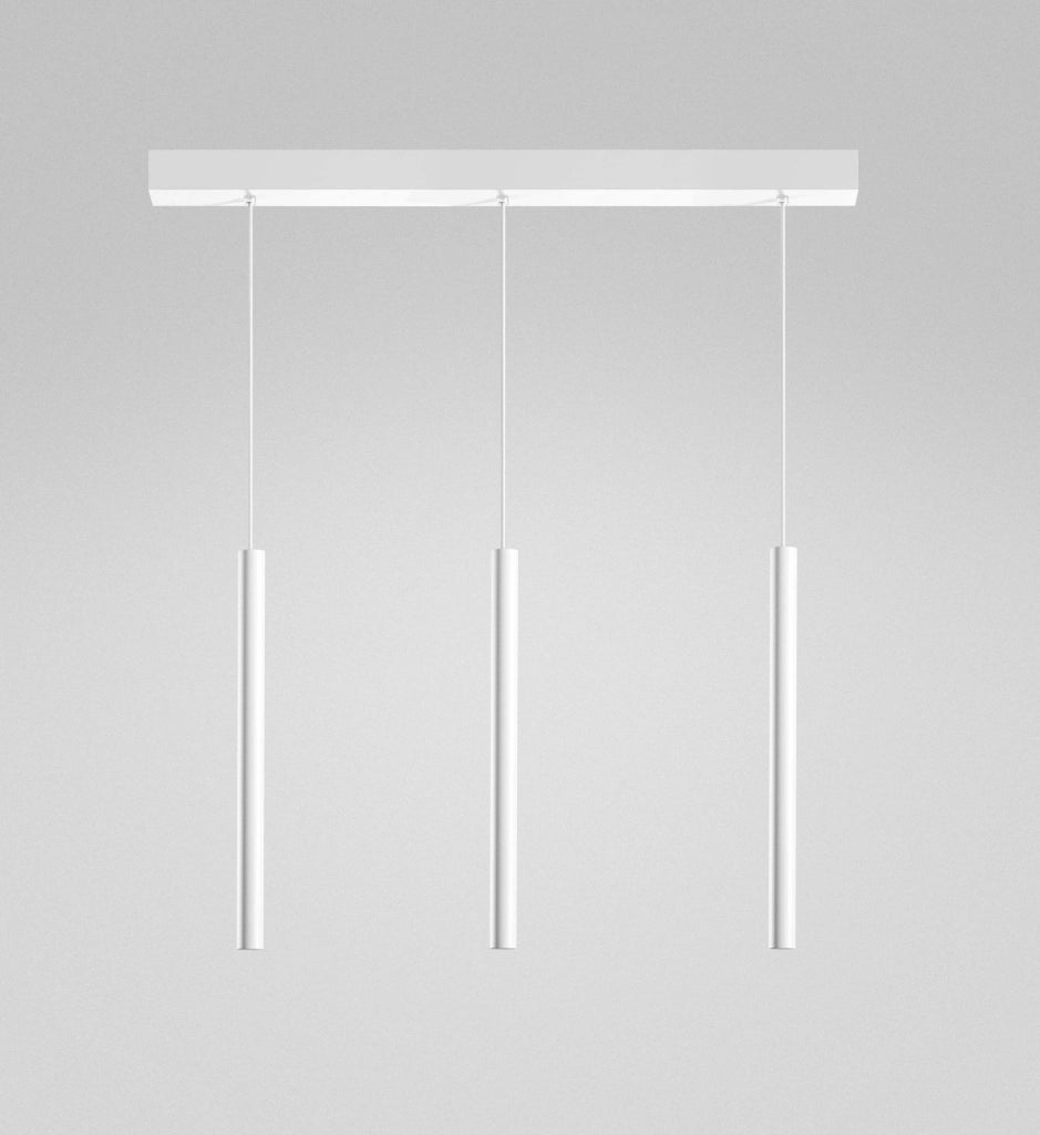 Lampada a Sospensione Lineare Thalassia S/3P - 3 Luci 3x7W 3000K 1194lm Fascio 18° Finitura Bianco Satinato - Gealuce - Alluminio di Qualità