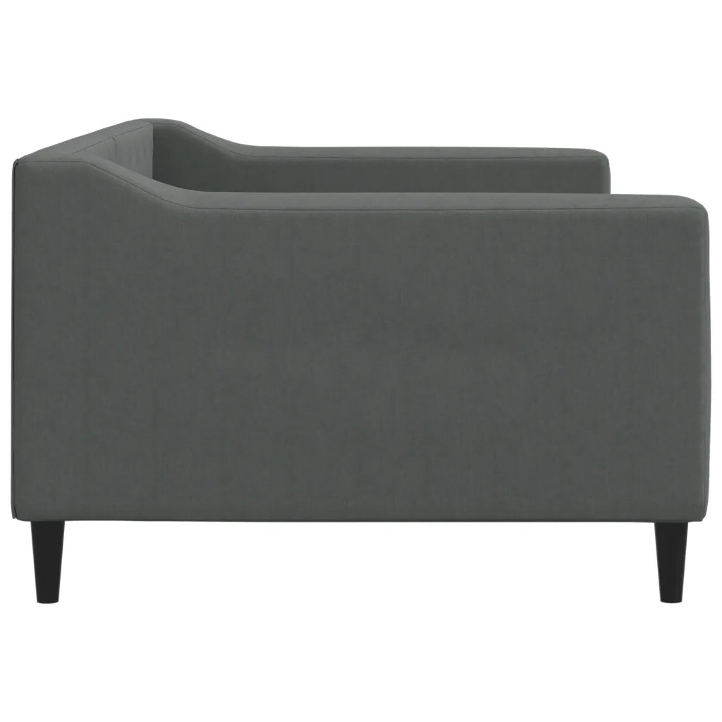 Letto da Giorno Grigio Scuro 90x190 cm in Tessuto