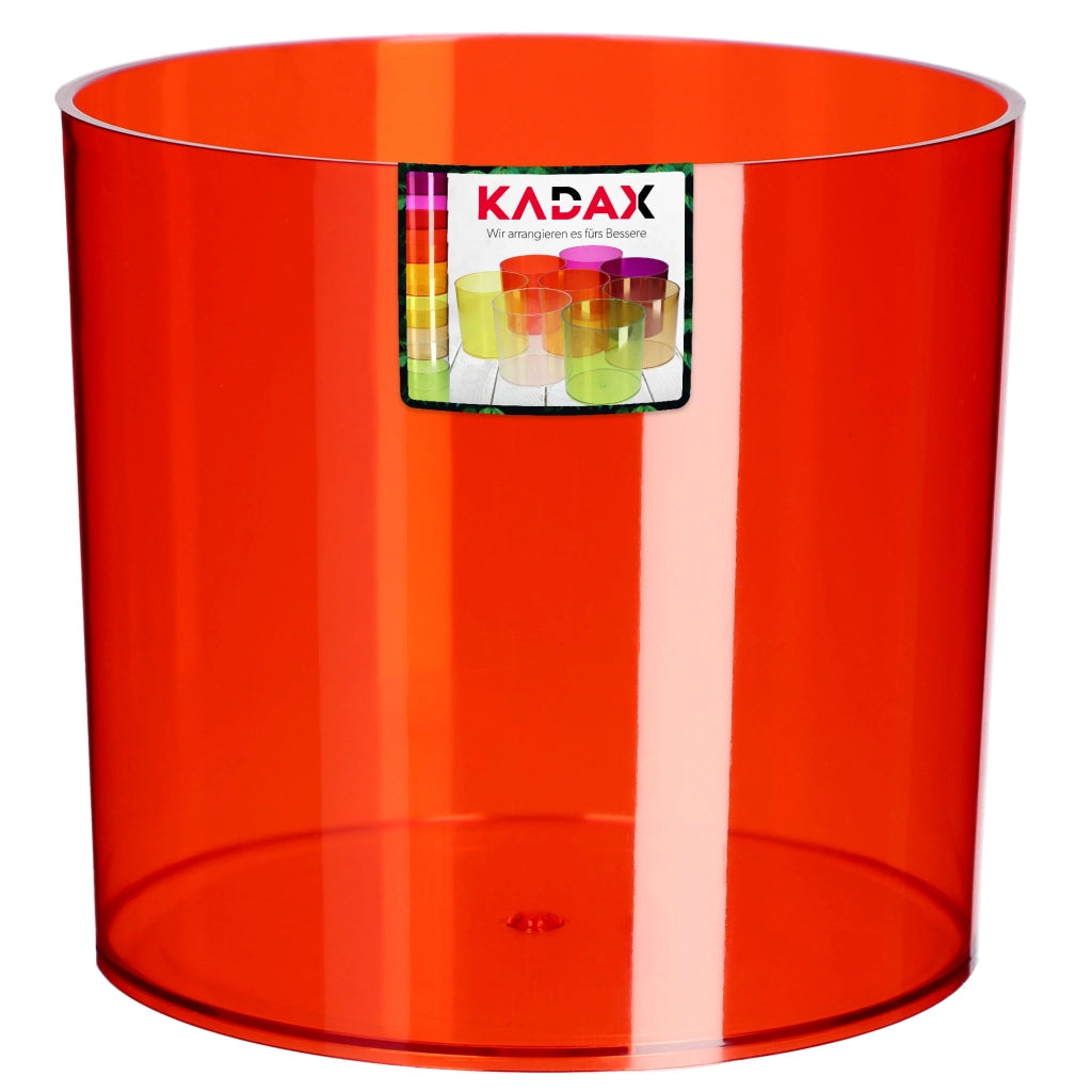 Vaso da fiori rotondo KADAX in plastica, 12,5 cm, rosso