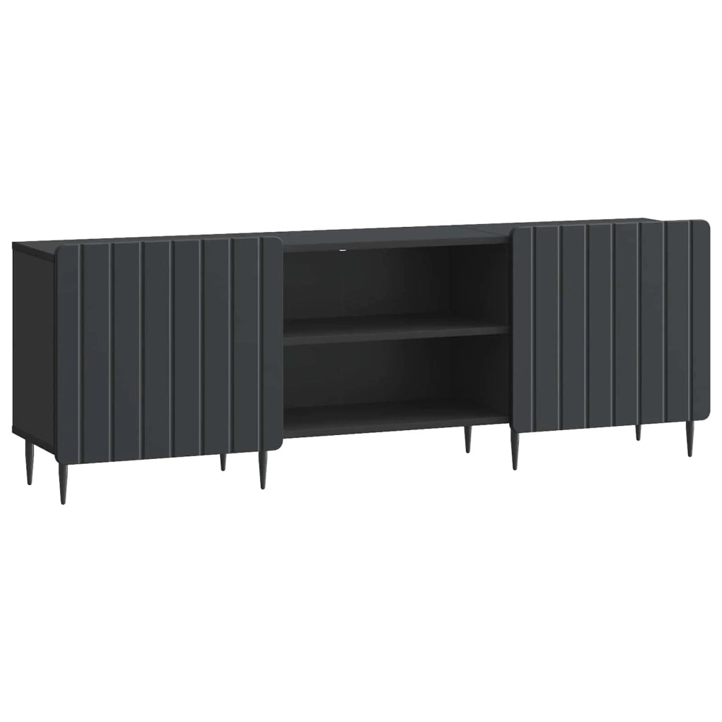Mobile TV Nero 150 x 31 x 52 cm Legno ingegnerizzato