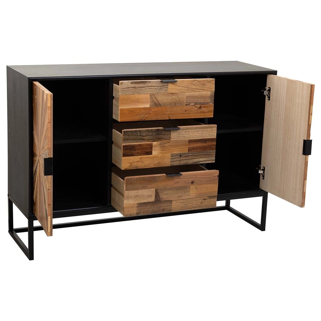 Credenza in legno marrone 120x38x78h cm