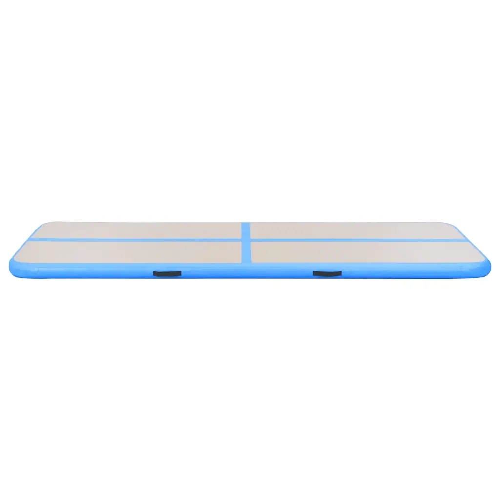 Tappetino Ginnastica Gonfiabile con Pompa 400x100x10 cm PVC Blu CFW2833763