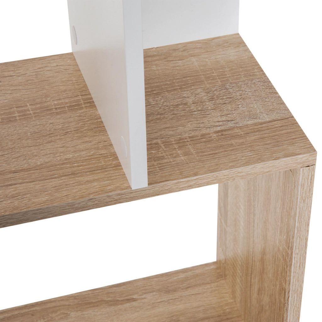 Libreria 5 ripiani a S ¨C Xylo ¨C legno rovere e bianco 60x24x184.5cm