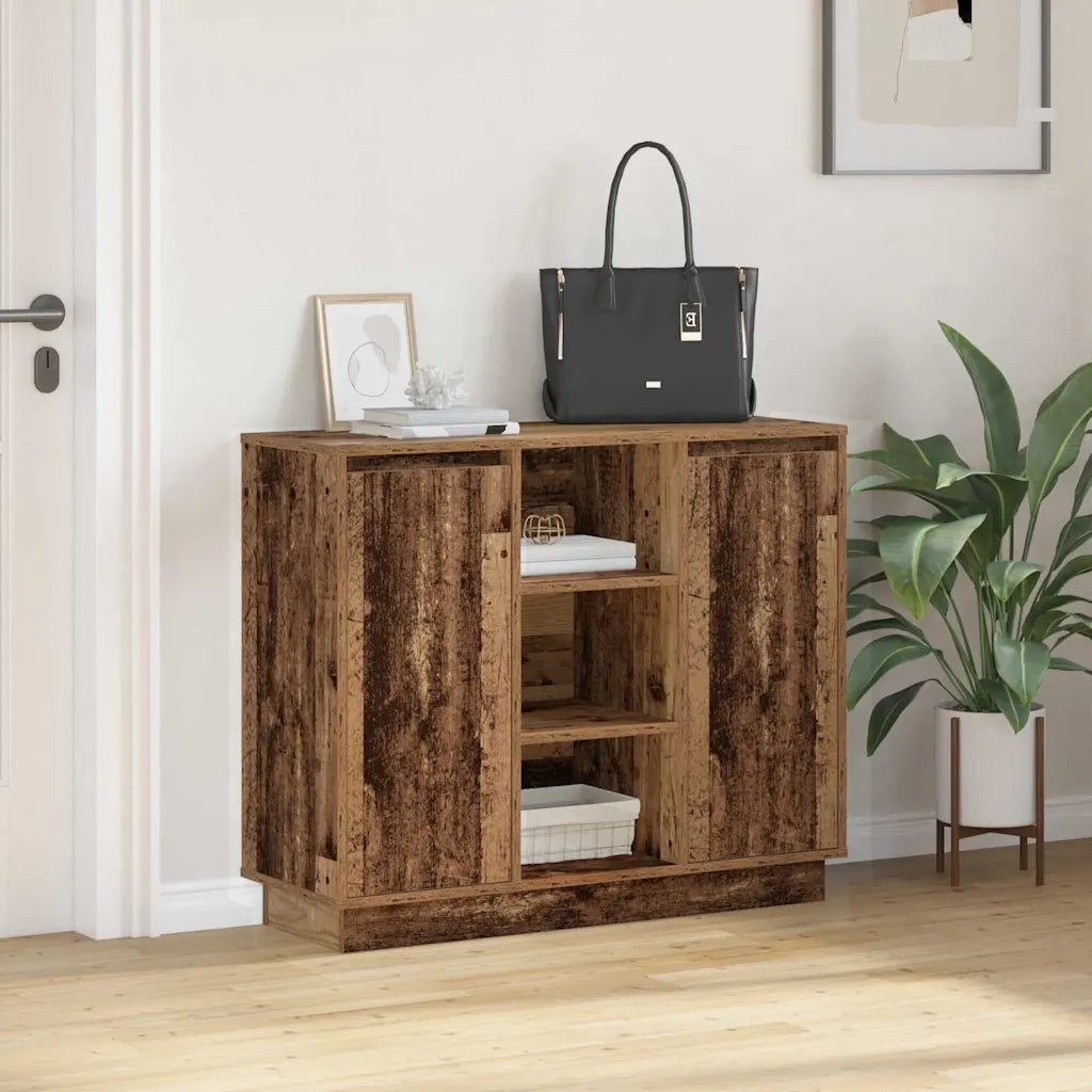 Credenza | Madia LED Legno vecchio 90 x 32 x 75 cm Legno multistrato