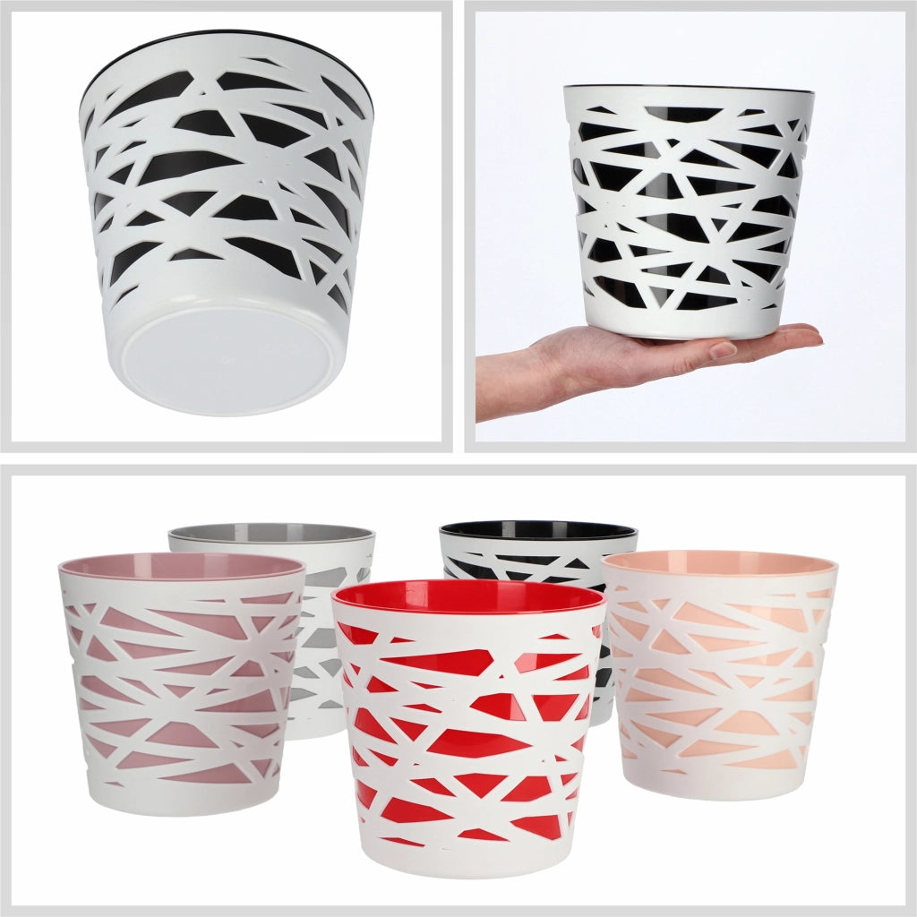KADAX - Inserto in plastica per vaso di fiori e piante, 15 cm, nero