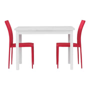 Tavolo allungabile bianco frassino moderno l.140 p.85 h.76