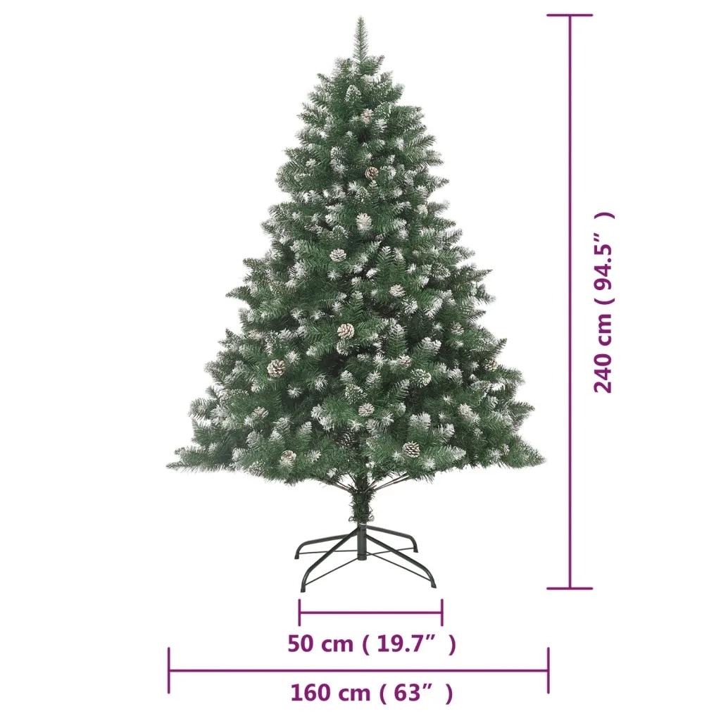 Albero di Natale | Decorazioni natalizie Artificiale con Base 240 cm PVC