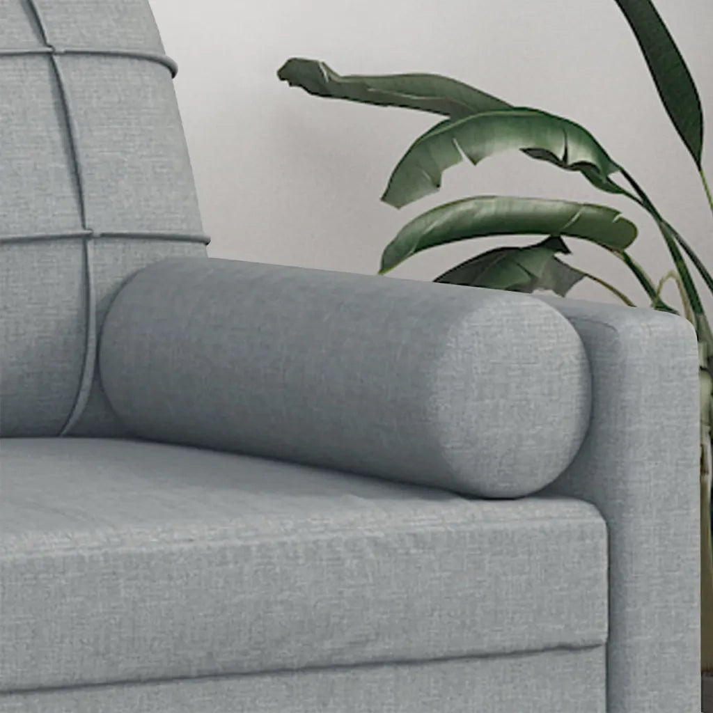 Cuscini Decorativi 2 pz Grigio Chiaro ?15x50 cm in Tessuto CFW5514610
