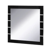Set di 3 specchi LINA nero e bianco lucido - 60 x 60 cm