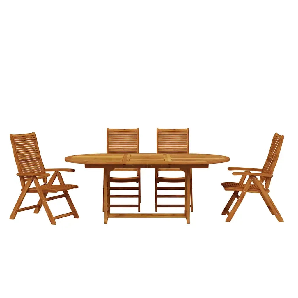 Set da Pranzo per Giardino 5 pcs Marrone 3375714