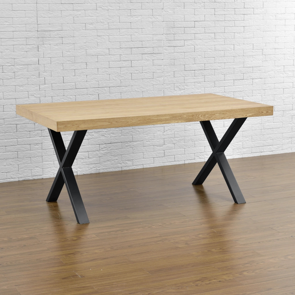 Set di 2 Gambe in Acciaio 'Greith' a Forma di X per Mobili Fai da Te (LxA) 79 x 72 cm - Nero [en.casa]