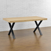 Set di 2 Gambe in Acciaio 'Greith' a Forma di X per Mobili Fai da Te (LxA) 79 x 72 cm - Nero [en.casa]