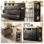 Tavolo Bar Allungabile con Cassetti e Vano Contenitore ¨C Xylo ¨C 137-215x39x102 cm