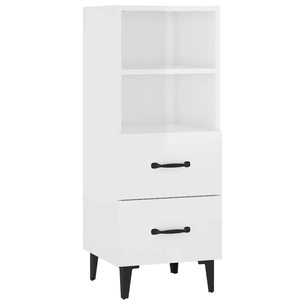 Credenza 34,5x34x90 cm in Legno Multistrato Bianco Lucido 812372