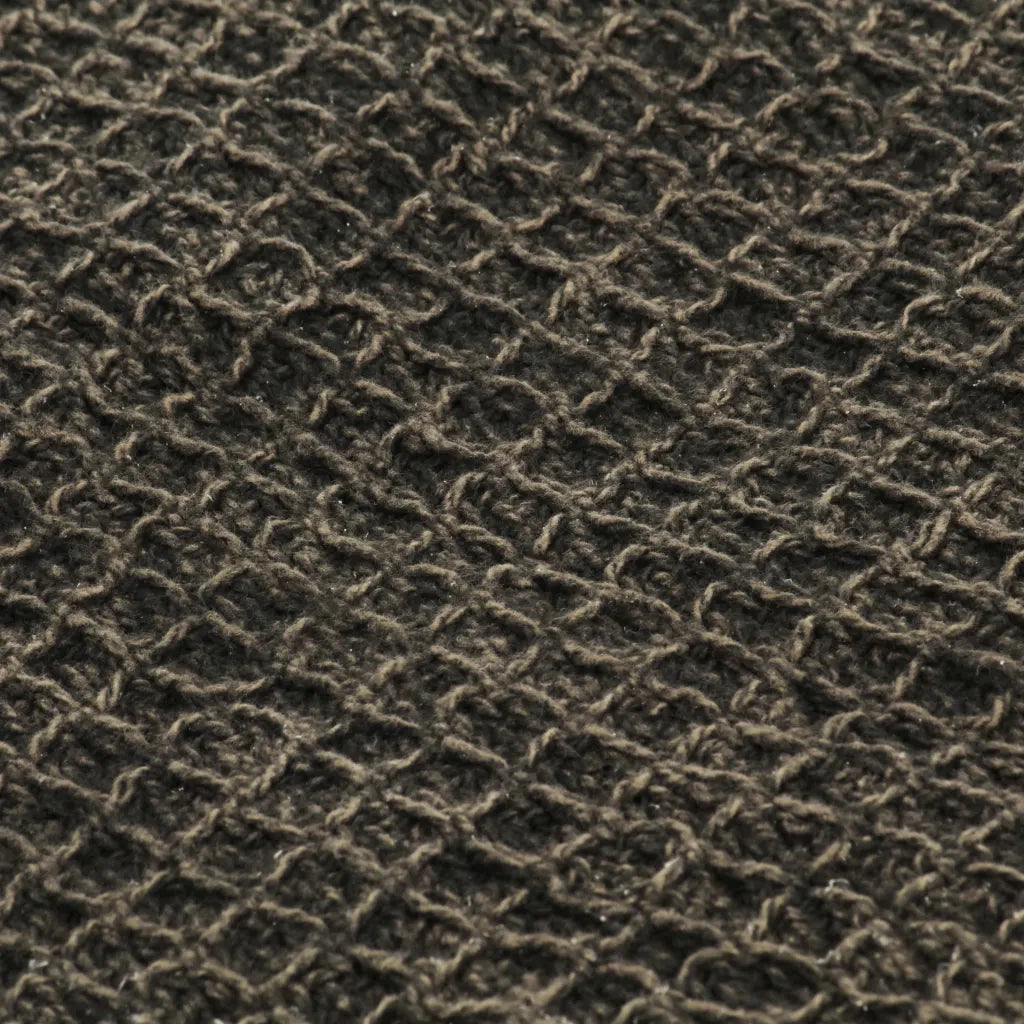 Copriletto in Cotone 160x210 cm Antracite/Marrone