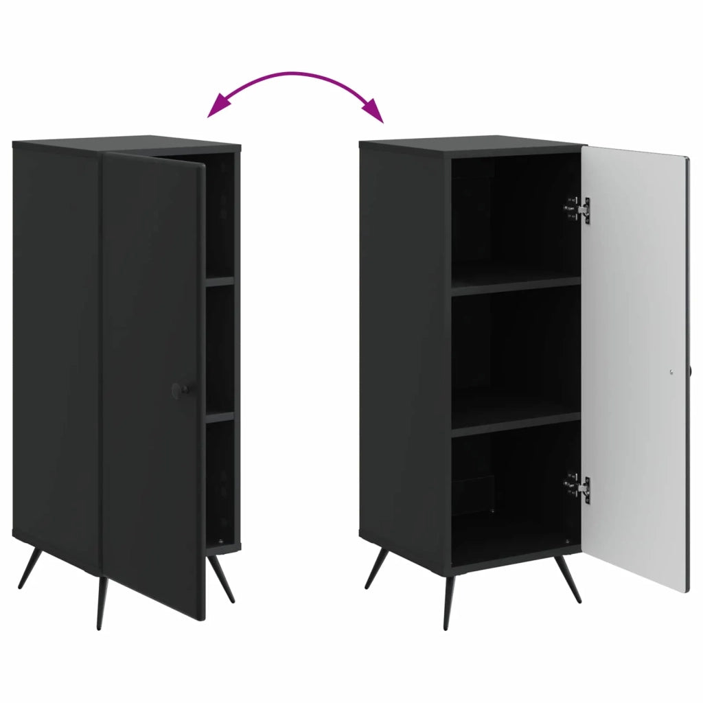Credenza Nero 33 x 34,5 x 90 cm Legno ingegnerizzato