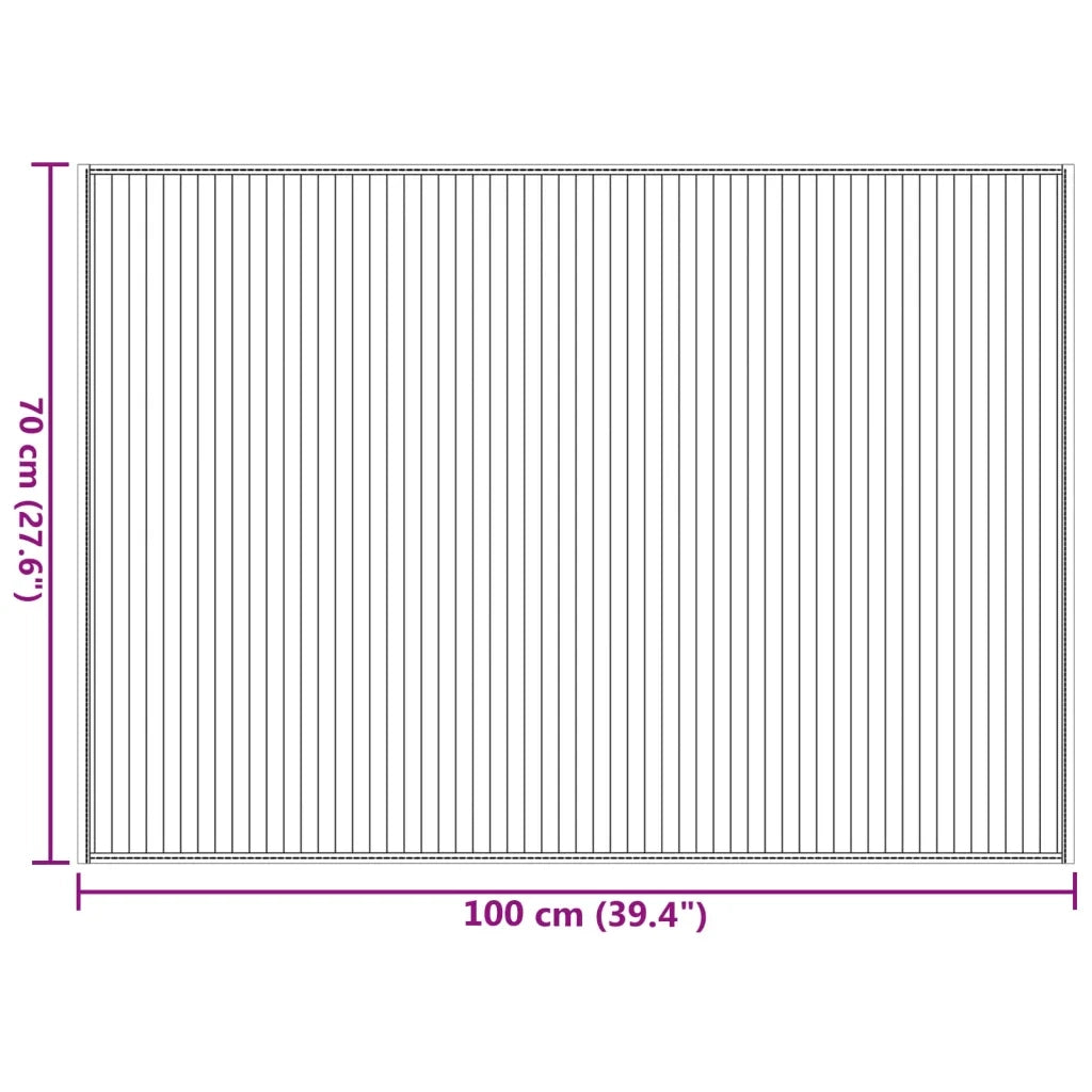 Tappeto Rettangolare Marrone Scuro 70x100 cm in BambÃ¹