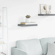Scaffale a Parete Grigio 40x23x3,8 cm in MDF 323847