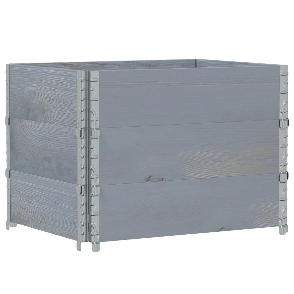 Fioriera da Giardino Grigia 80x60 cm Legno Massello di Pino 3295421