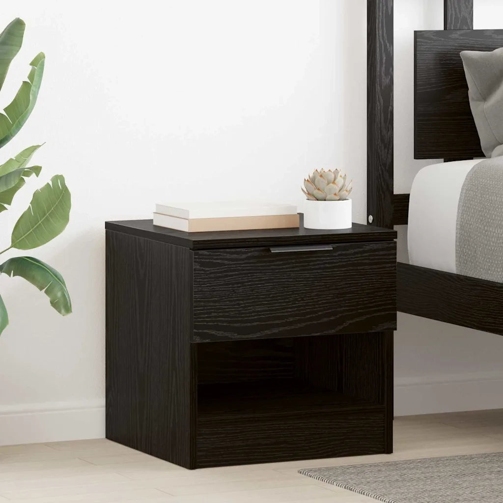 Armadietto per letto 2 pcs Rovere Nero 40 x 39 x 40cm 880518