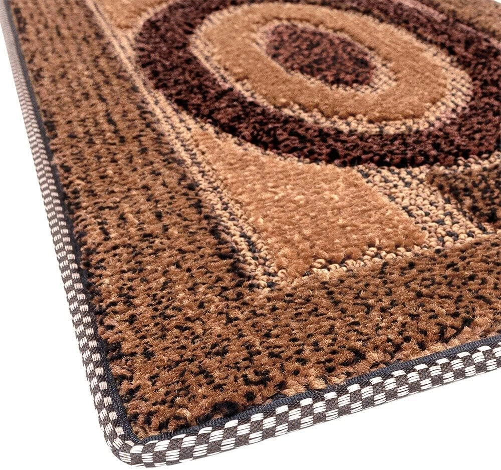 Zerbino Ingresso 50x80 cm Asciugapassi Assorbente Antiscivolo Morbido Made In Italy Marrone