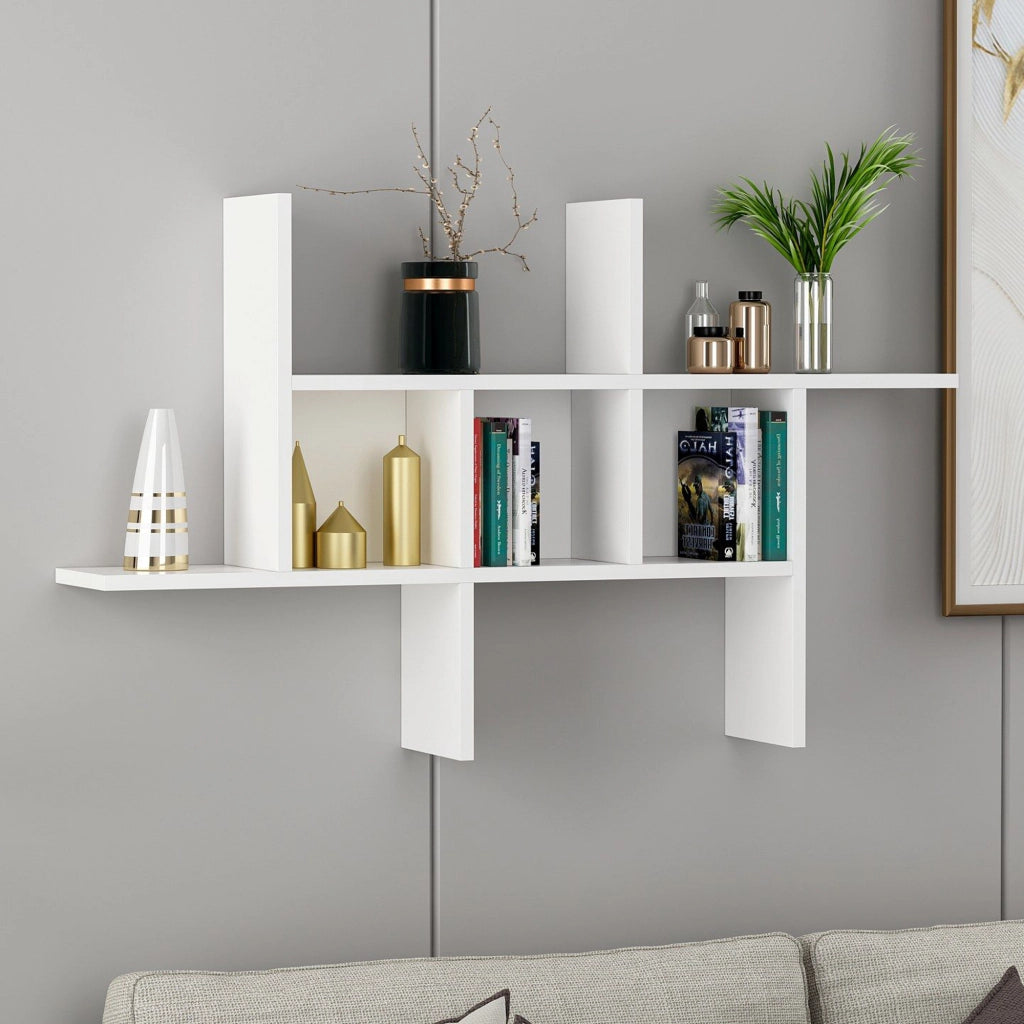 Drena, Mensola 4 Ripiani, 68x20x113h cm Bianco