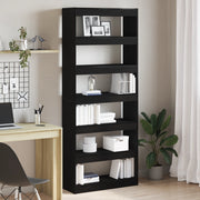 Libreria Nera Nera Legno 80 x 30 x 198 cm Scaffalatura