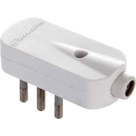 SPINA MOBILE A 90  ° 10A 2P+T - Bianco