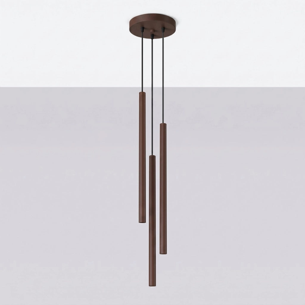 Lampada a sospensione PASTELO 3P marrone