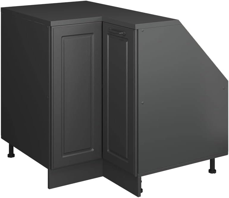 Mobile sottotetto Mobile angolare Rion, Antracite casa di campagna, 75.6 x 81.6 cm con 1 porta, carcassa dell’armadio profondità 60 cm, adatto per il salvaspazio sotto tetti spioventi