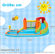 Struttura gonflabile esterna - Xylo - Con 2 piscine, scivoli, trampolino, canestro e pistolets