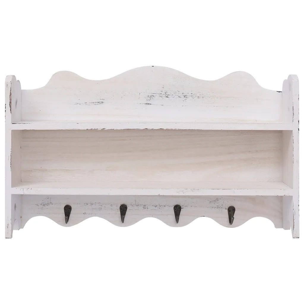 Appendiabiti a Muro Bianco 50x10x30 cm in Legno CFW1653585