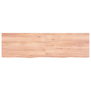 Piano Tavolo | Superficie Tavolo | Piano Scrivania Marrone 140x40x(2-4) cm Massello Rovere Trattato