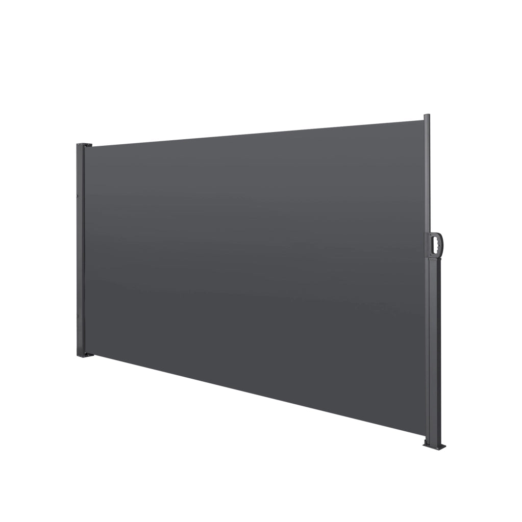 Tenda Laterale Estensibile 160x300 cm per Balcone, Giardino e Terrazza, Protezione da Sole e Vento, Grigio