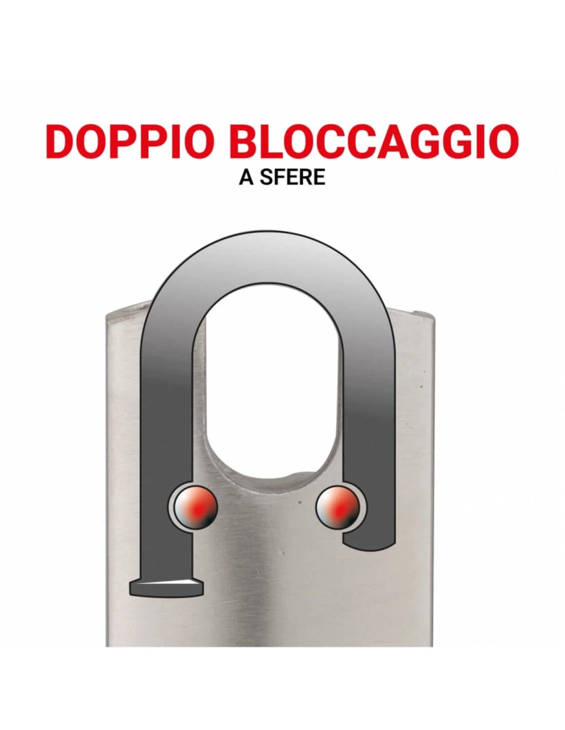 Lucchetto OCTO 60 mm in acciaio, per esterno, 3 chiavi – THIRARD