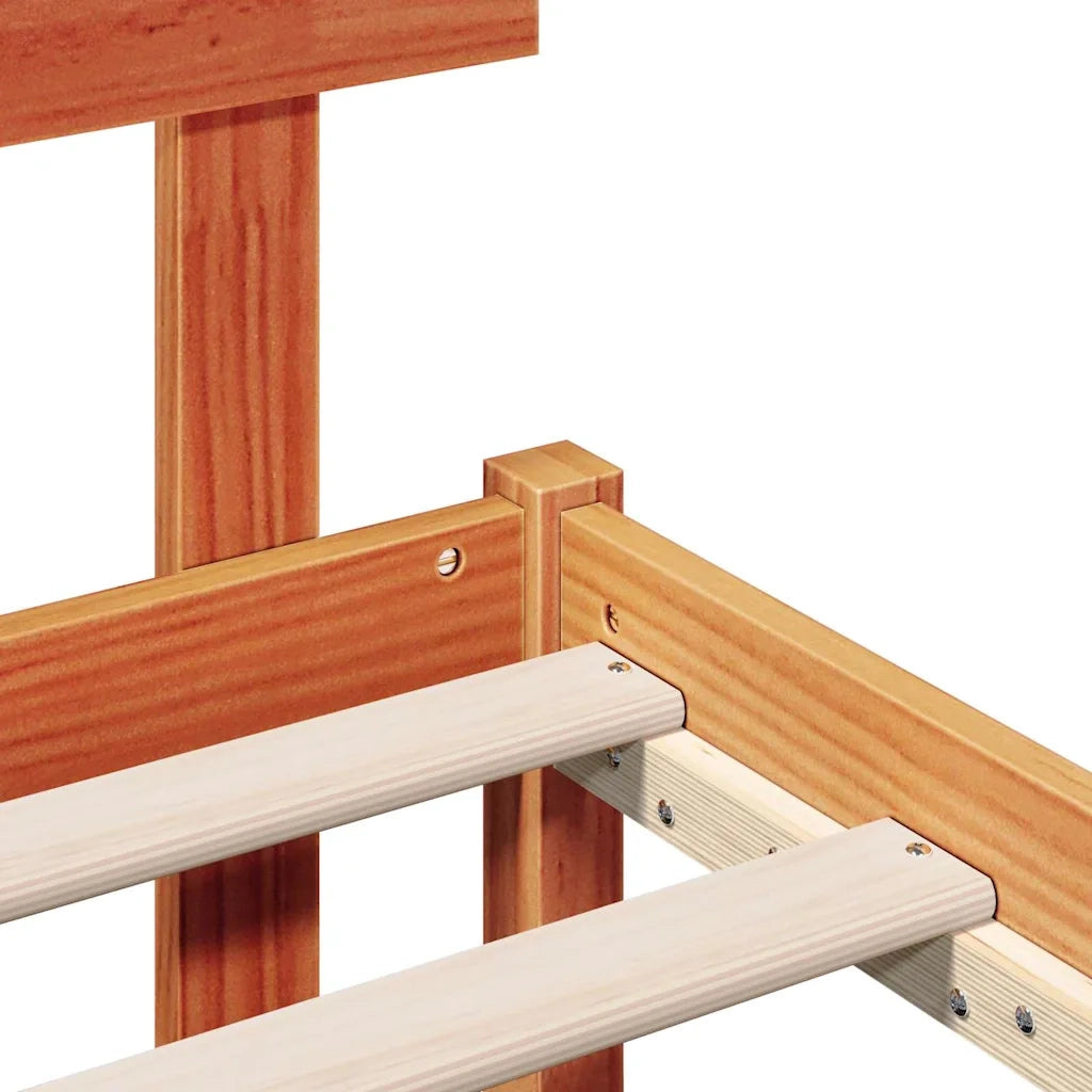 Struttura del letto Marrone 90 x 190 cm Legno massello di pino 872145