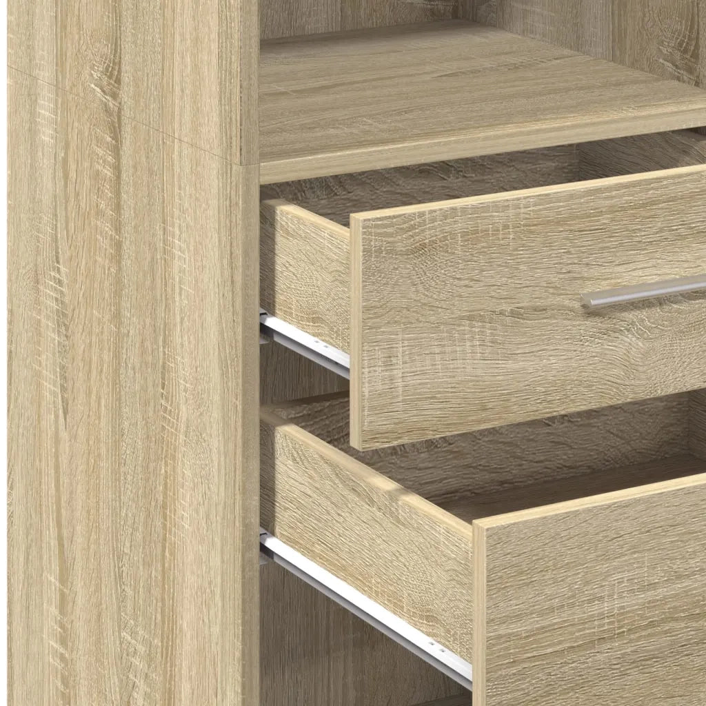 Credenza Rovere Sonoma 45x42,5x124 cm in Legno Multistrato