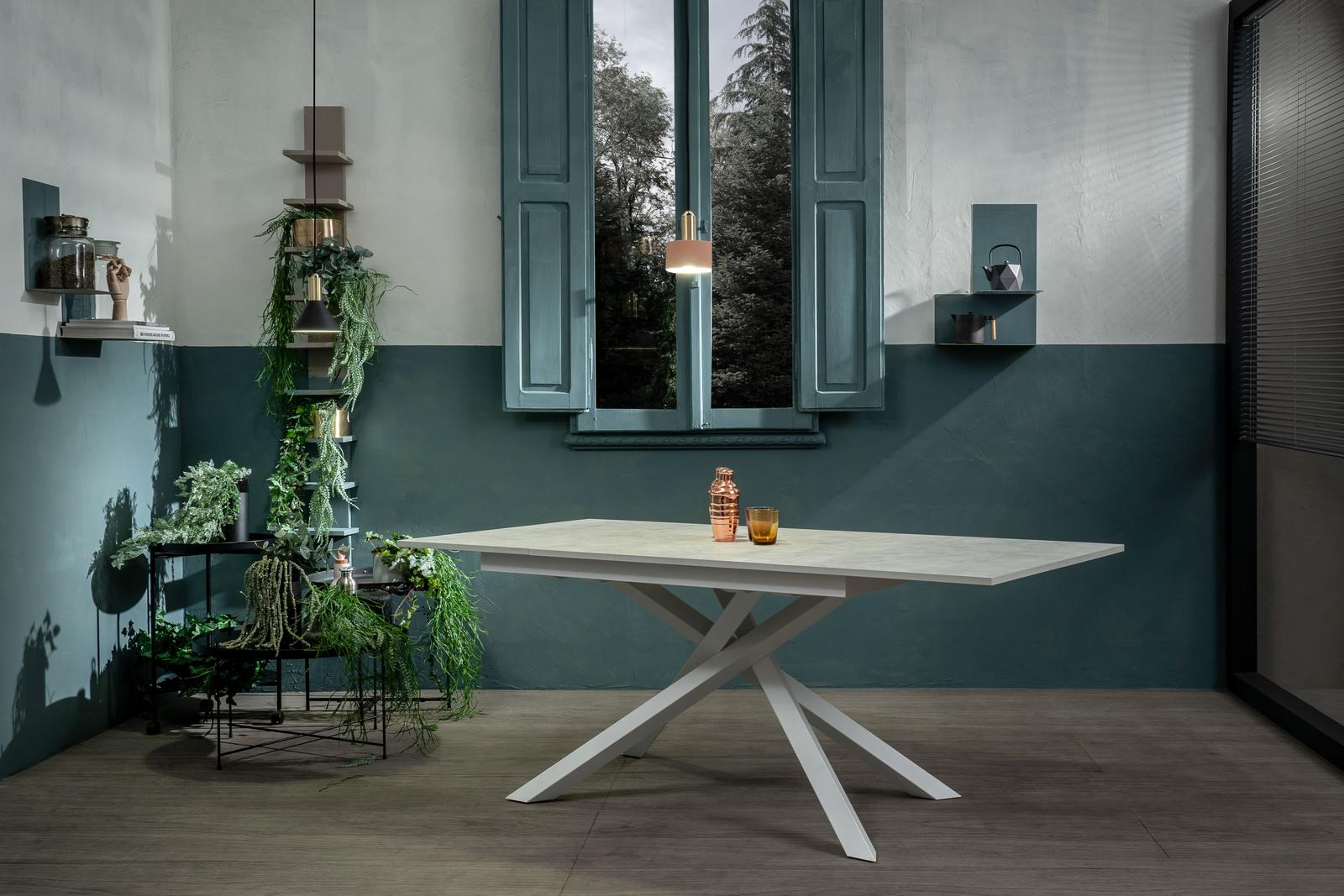 Tavolo Allungabile 140/190x90x76 cm in Melaminico Pulse Bianco