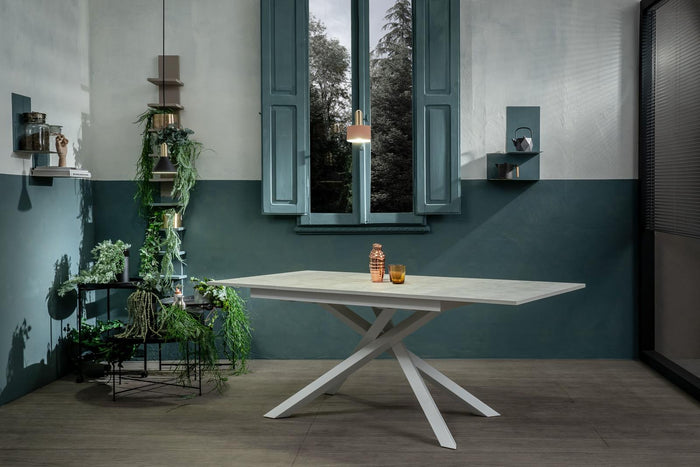 Tavolo Allungabile 140/190x90x76 cm in Melaminico Pulse Bianco