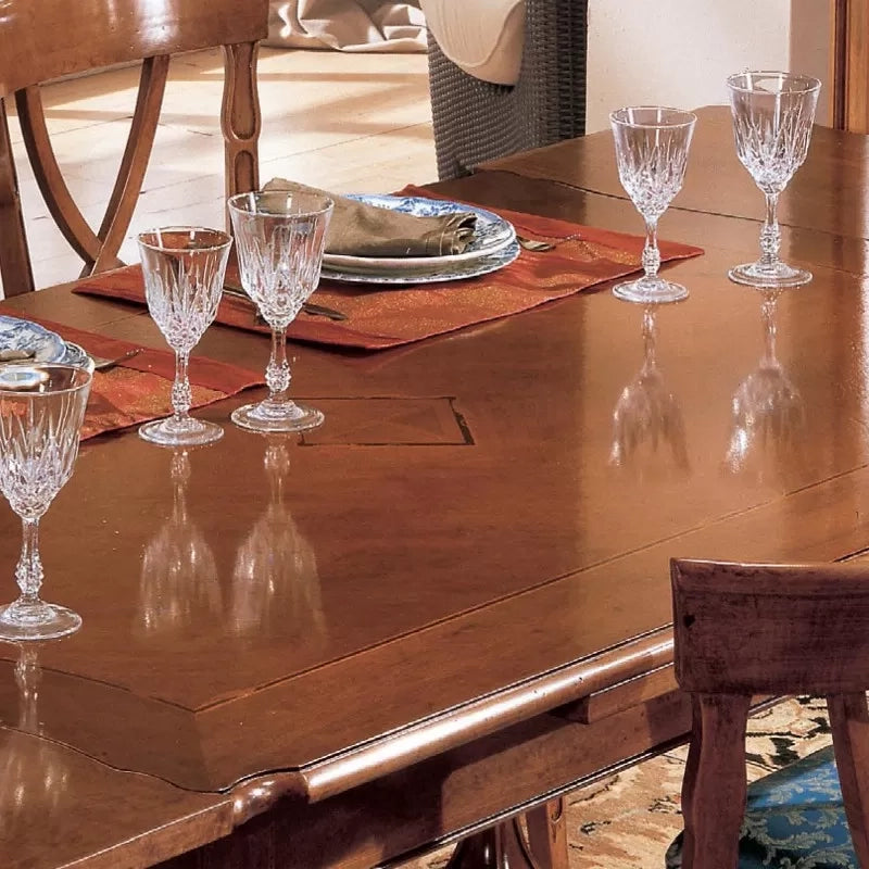 Tavolo classico sagomato allungabile rettangolare bassano 160x100x80 - Mobili 2G
