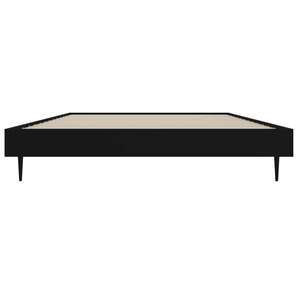 Giroletto-Struttura Letto Nero 90x200 cm in Legno Multistrato 837456