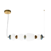Sospensione Evans ottone vetro/ceramica LED 22W Italux