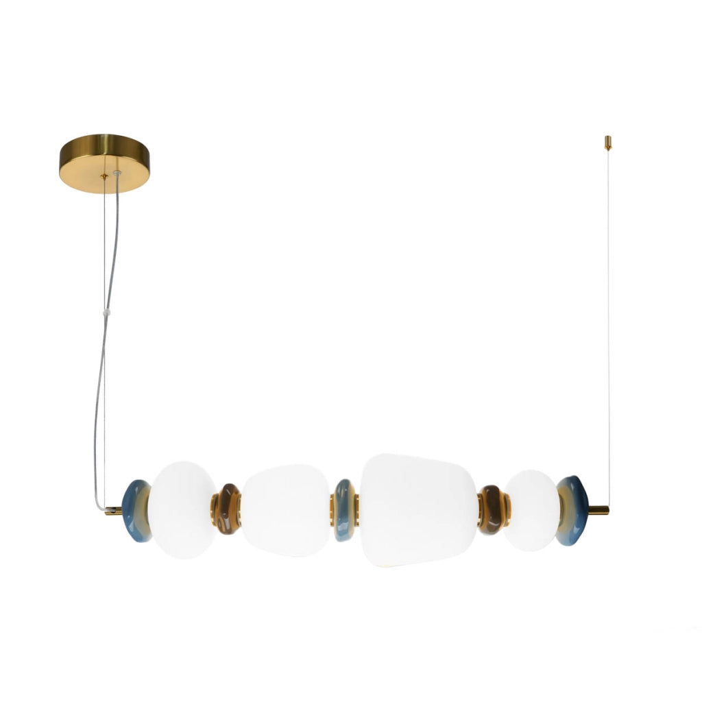 Sospensione Evans ottone vetro/ceramica LED 22W Italux