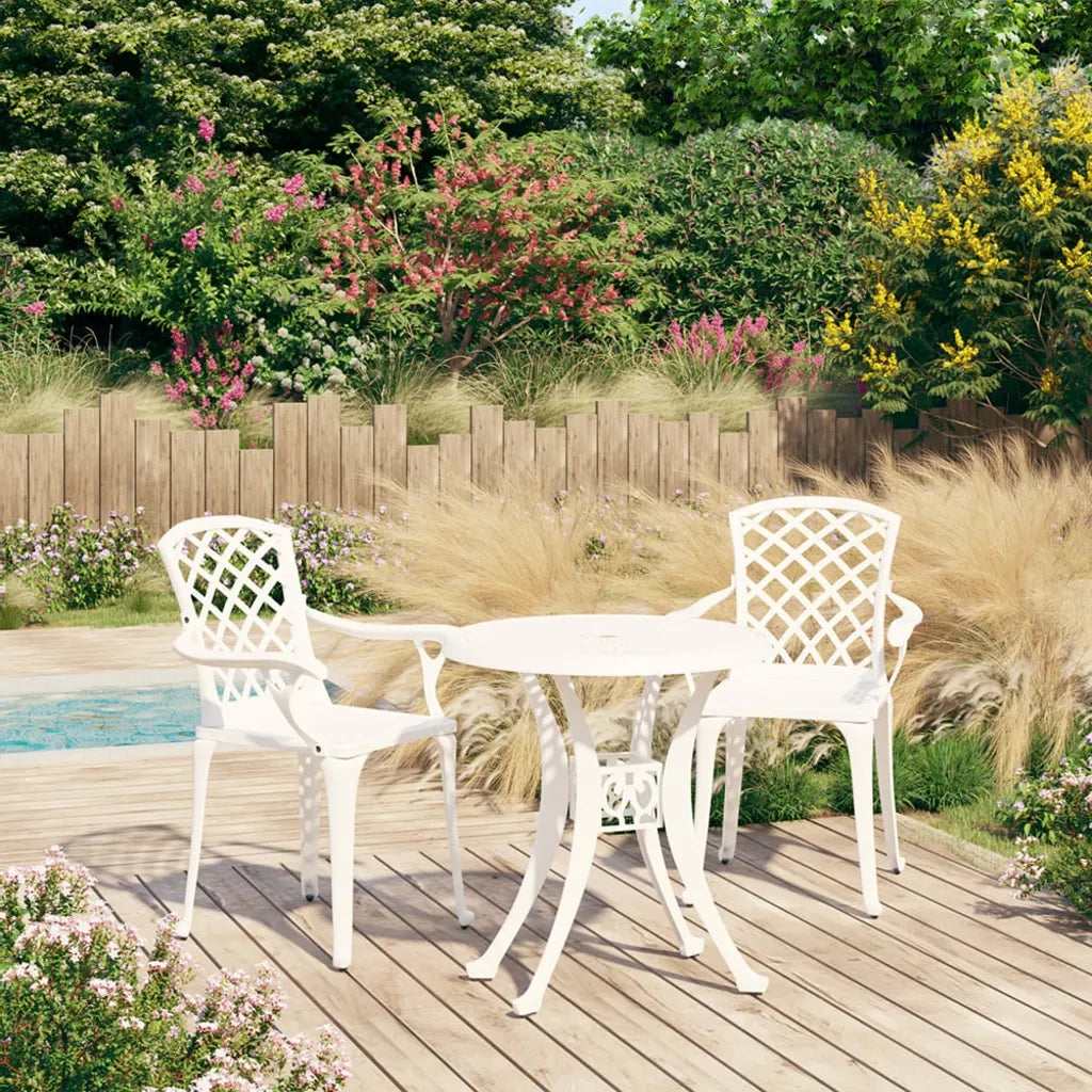 Set da Bistrot 3 pz in Alluminio Pressofuso Bianco cod mxl 35808