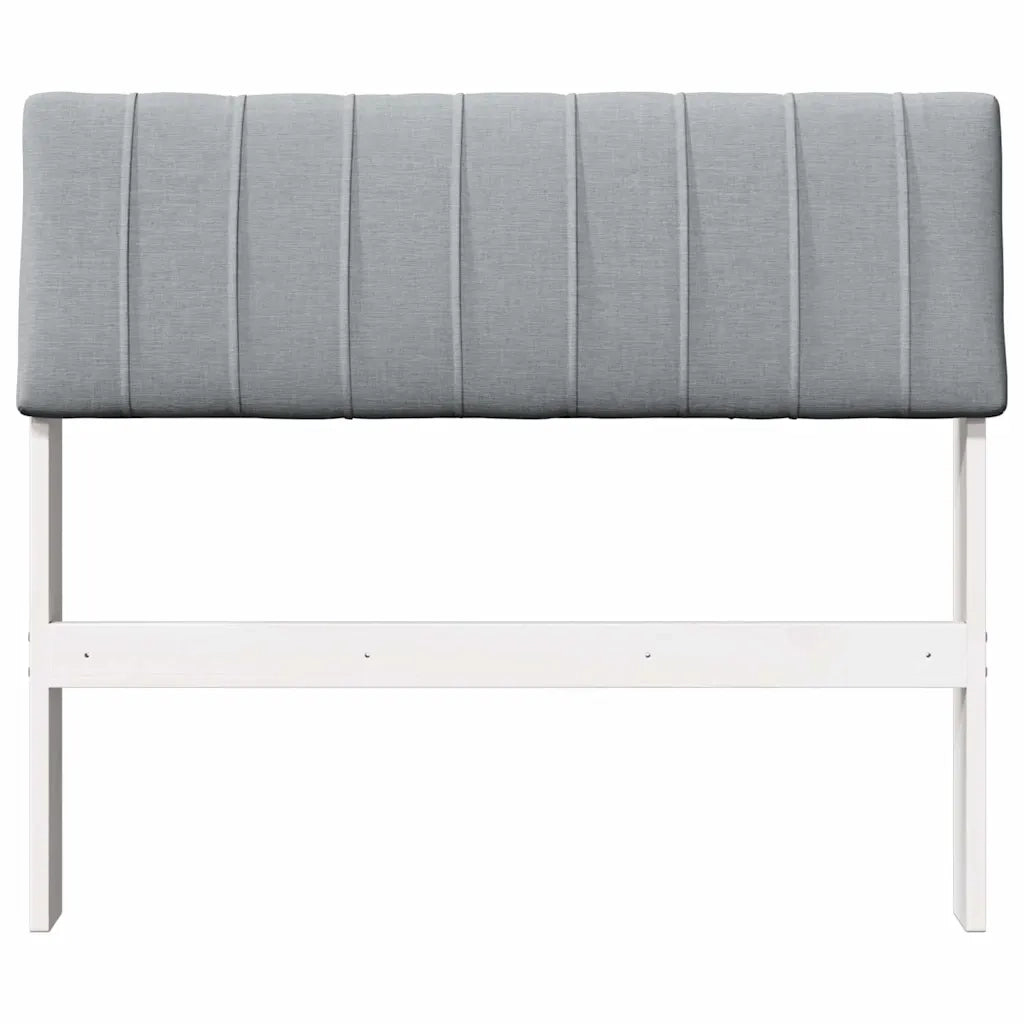 Testiera imbottita Grigio chiaro 90 cm Pino massello 879253