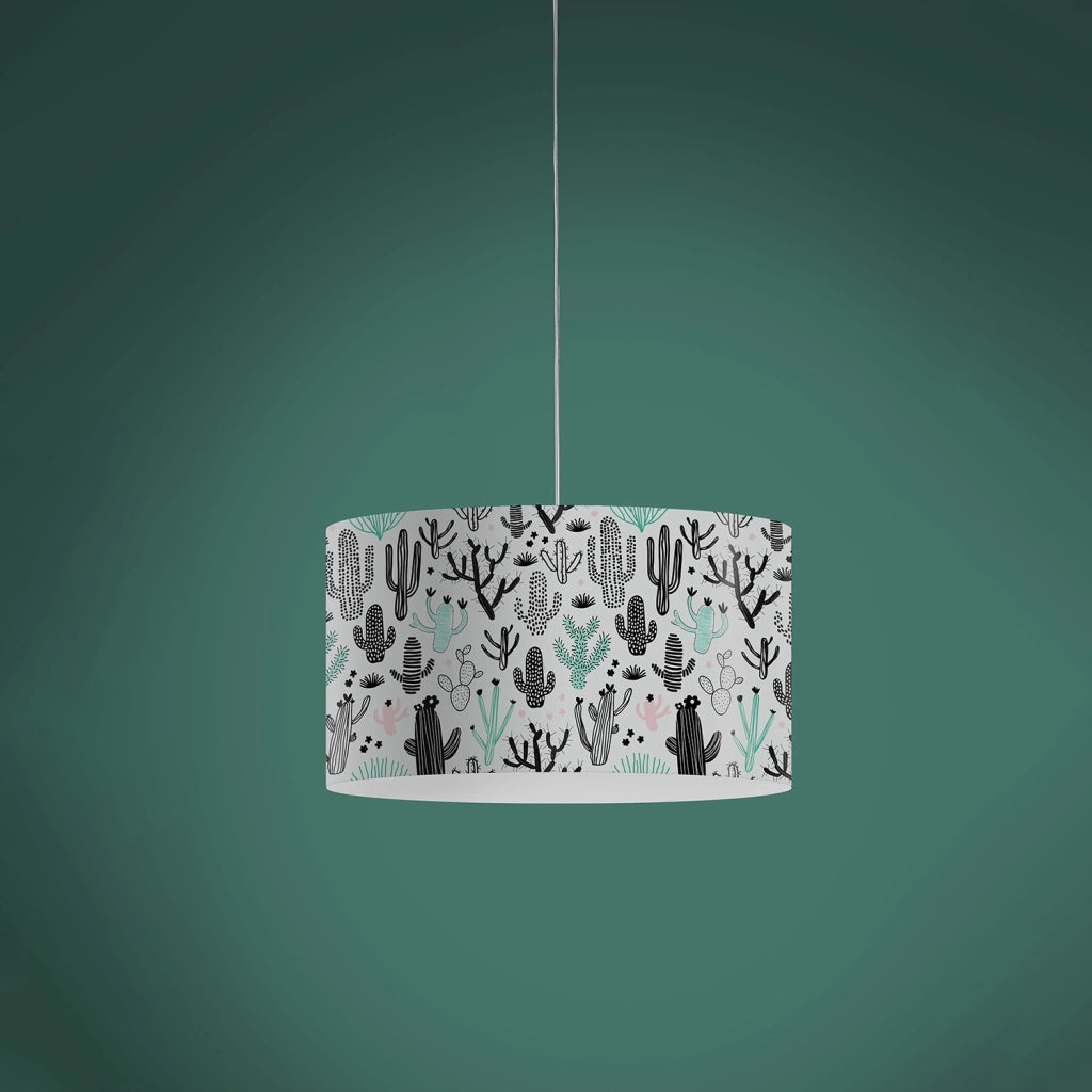 Sospensione Moderna Decolight Polilux ® Grafica Cactus 1 Luce E27 D40Cm