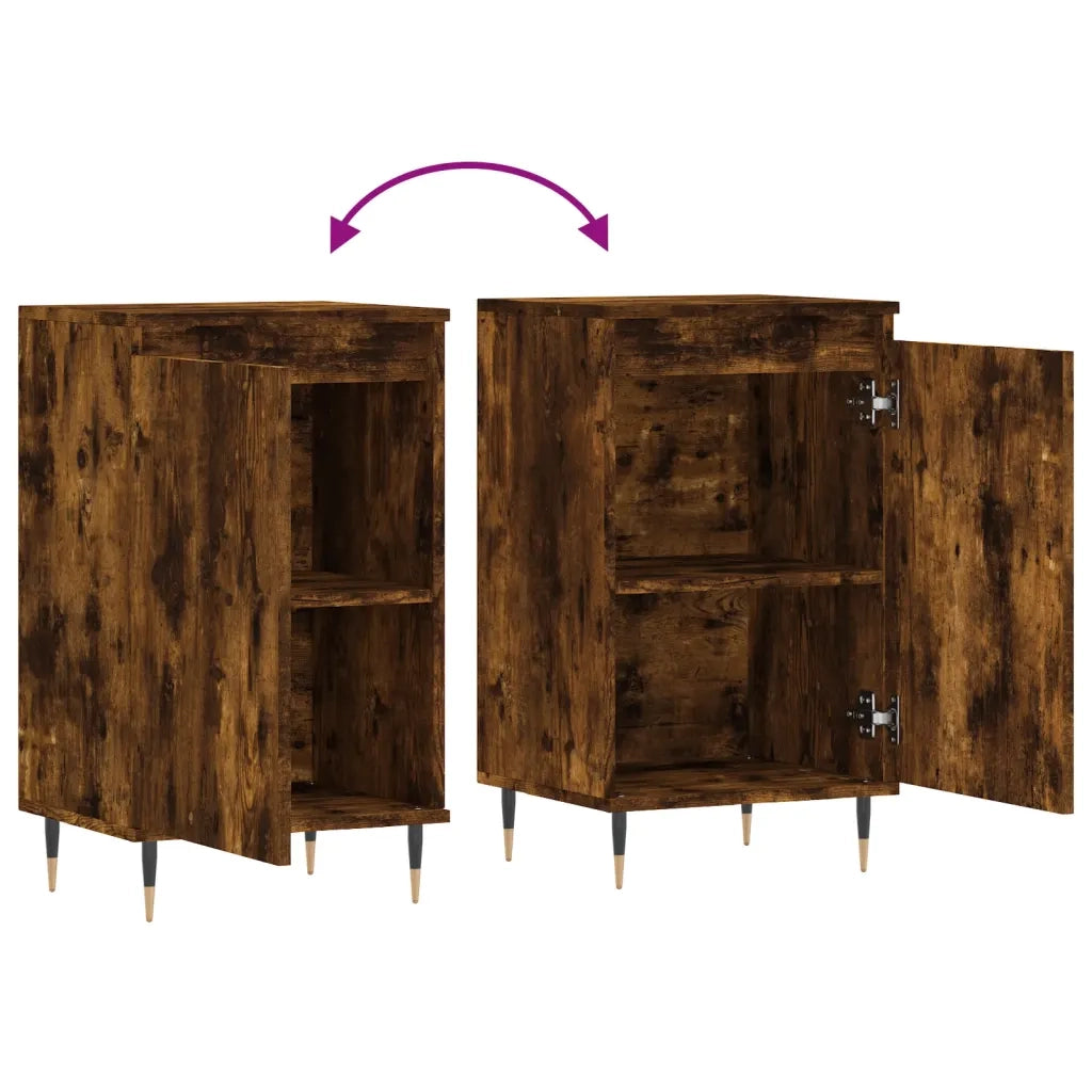 Credenza | Madia | Buffet da pranzo | Armadio da pranzo Rovere Fumo 40x35x70 cm in Legno Multistrato