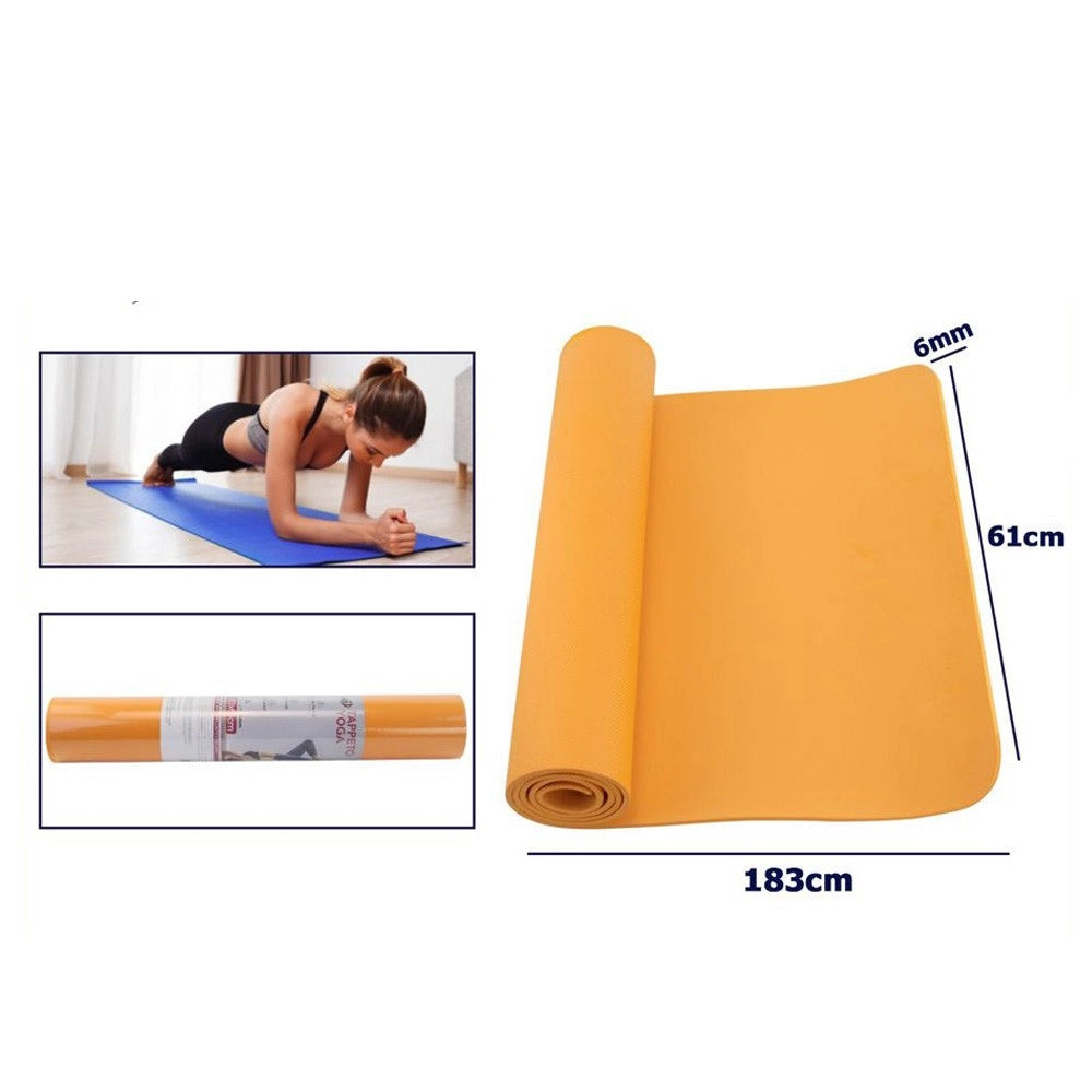 Trade Shop - Tappetino Yoga In Eva 61x183x0.6 Cm Tappeto Aerobica Fitness Pilates Palestra -
