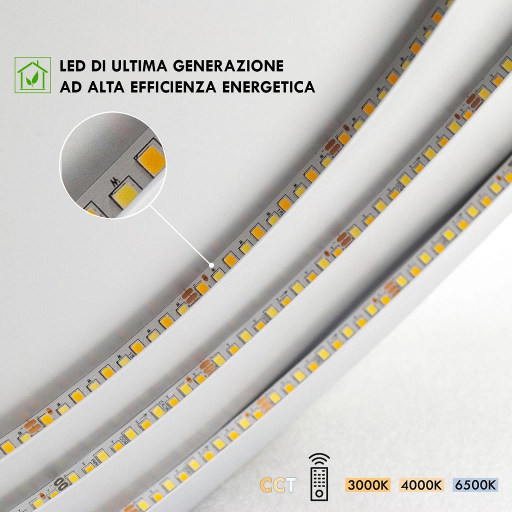 Plafoniera Moderna LED 70W CCT Bluetooth Dimmerabile Lampada Tonda Soffitto Luce Camera da Letto Soggiorno Cucina Telecomando